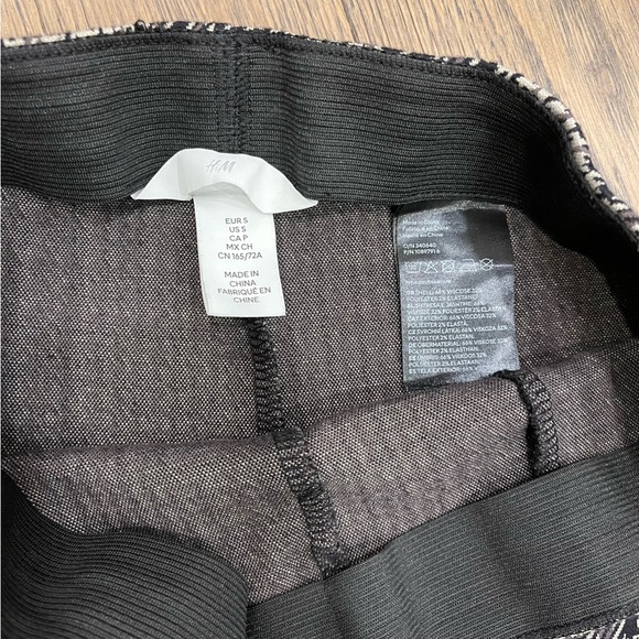 H&M Slit Leggings Plaid High Rise Stretch Small S - Picture 4 of 5